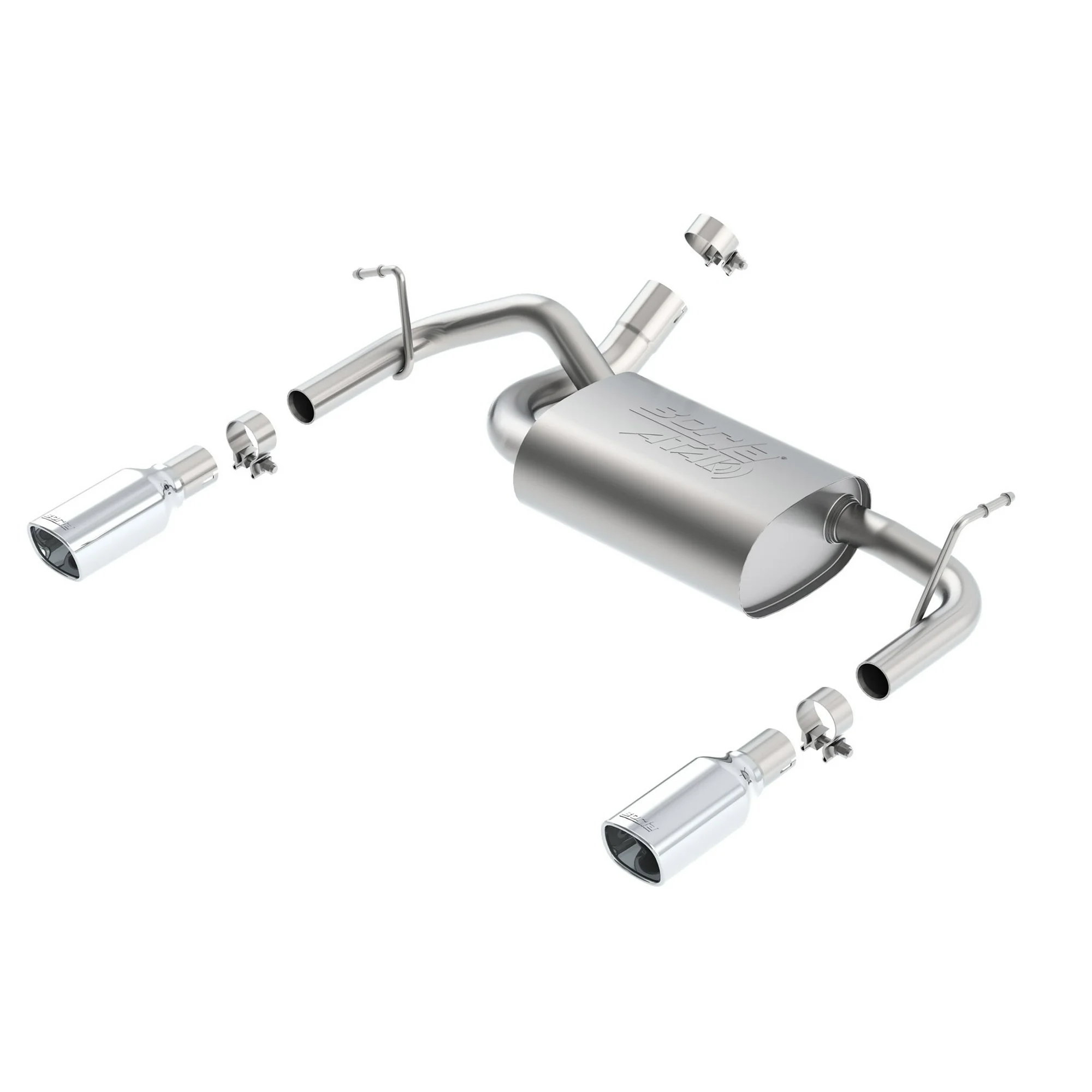 BORLA EXHAUST 11860 12-14 WRANGLER 3.6L AT/MT 4WD S SQ RL AC SR ATAK 2.5IN,2IN TIP 3.5IN SQ X 8IN Fits select: 2015-2018 JEEP WRANGLER UNLIMITED, 2012-2014 JEEP WRANGLER