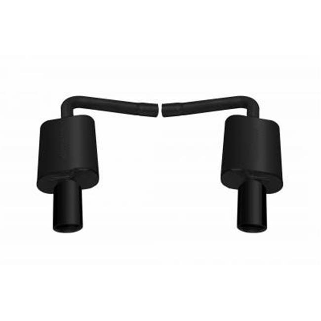 Black Elite Axle Back Dual Exhaust System - Stainless for 2011 Jeep Grand Cherokee Wk2