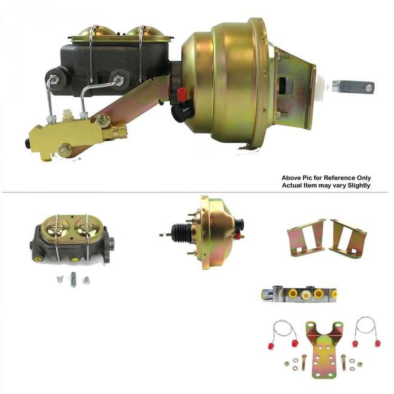 Helix Suspension Brakes & Steering  1955-1957 Chevy Bel Air Firewall Mount Power 8 in. Single Brake Booster Kit BM Disc & Disc