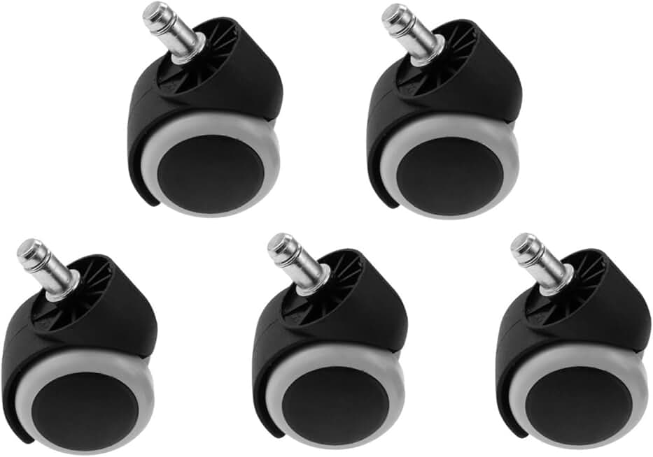 Universal Office Rubber Chair Caster Wheels Replacement for Hardwood Floors Carpet Heavy Duty Caster Support Casters (Color : White)