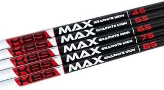 KBS MAX Graphite Iron Golf Shafts 6-PW, Set of 5 Shafts (Choose Flex)