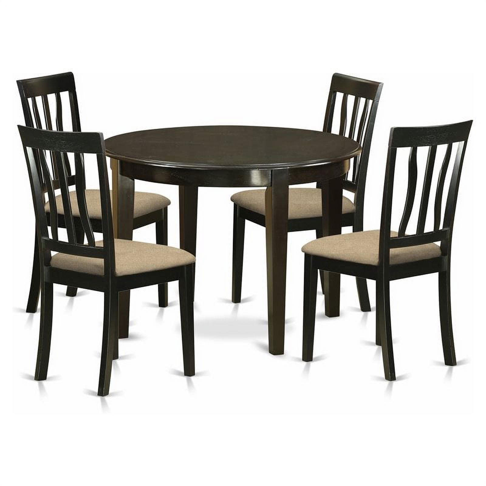 Pemberly Row 5-piece Traditional Wood Dining Set in Cappuccino