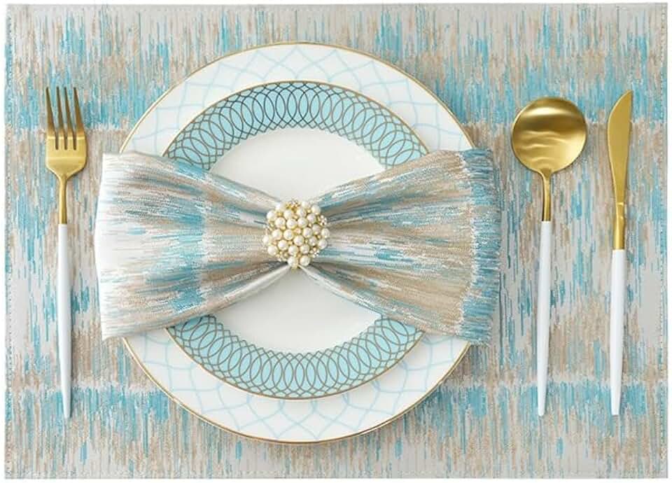 Handmade Cloth Placemat Hotel Table Mat Yarn-Dyed Thick Insulation Mat