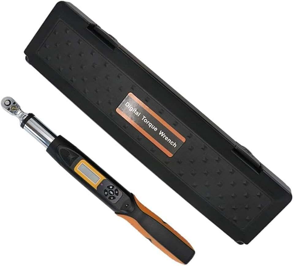 AWG3-060 Digital 3/8 Drive Torque Wrench with 36 Teeth Bidirectional Ratchet Head 2~60N.m Torque Measurement Range Data Hold Function Orange