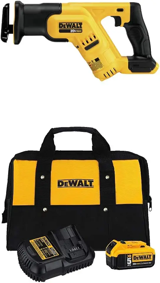DEWALT 20-volt MAX Compact Reciprocating Saw with Charger Kit and Bag