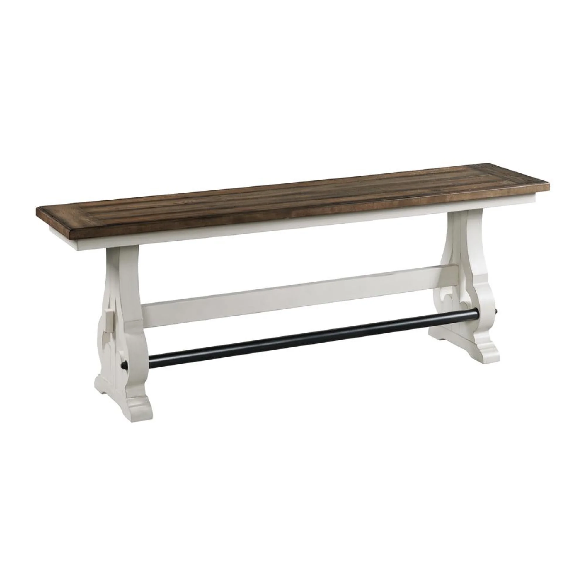 Intercon Furniture Drake Wood Counter Height Backless Bench in White/Oak