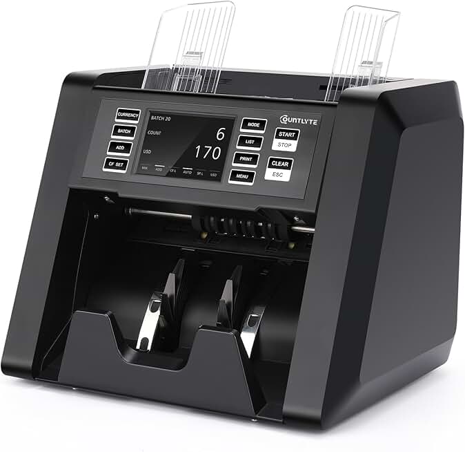 C-N30A Mixed Denomination Money Counter Machine,Value Counting,Multi Currency,CIS/UV/MG/IR Counterfeit Detection Bill Counter,Printer Enabled,Touch Screen,Cash Counter