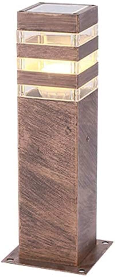 Creative Waterproof IP44 Bollard Lamp Retro Pathway Lamp Outdoor Bronze Pedestal Lamp Garden Lamp Aluminum and Acrylic Patio Lamp for Lawn Entrance Patio Park Path Yard Light Lights Fixture