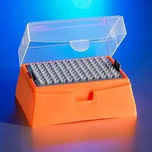 Corning DeckWorks Polypropylene Natural Sterile Graduated Low Binding Barrier Pipet Tips with Hinged Racks, 100 - 1000µL Capacity (Case of 3072)