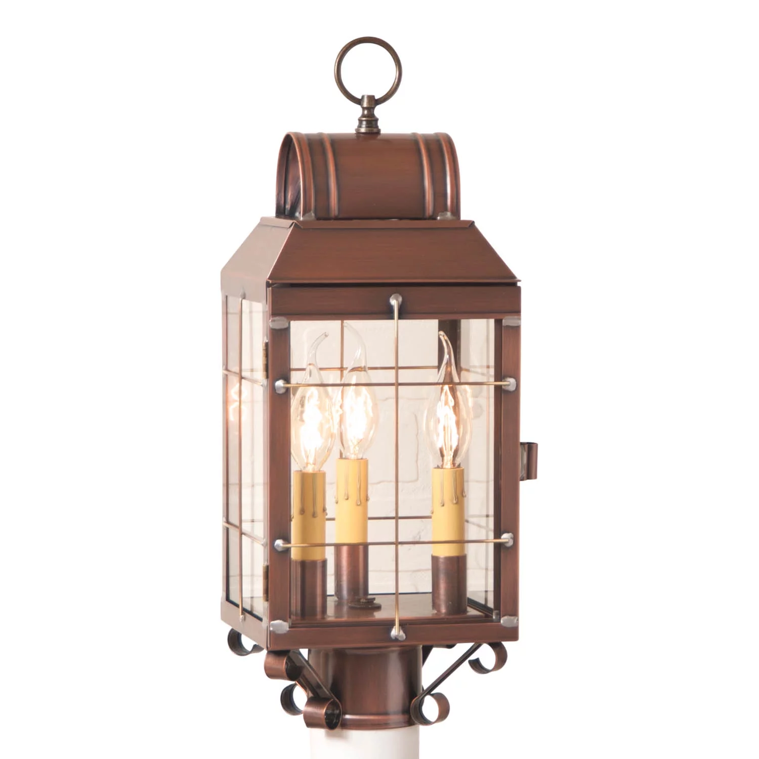 Irvins Country Tinware Irvin's Country Tinware Martha's Post Lantern in Antique Copper