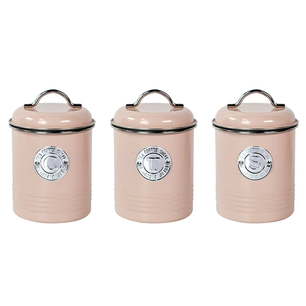 Iron Coffee Suger Tea Food Storage Container Sealed Cans Pots with Silicone Sealing Ring B