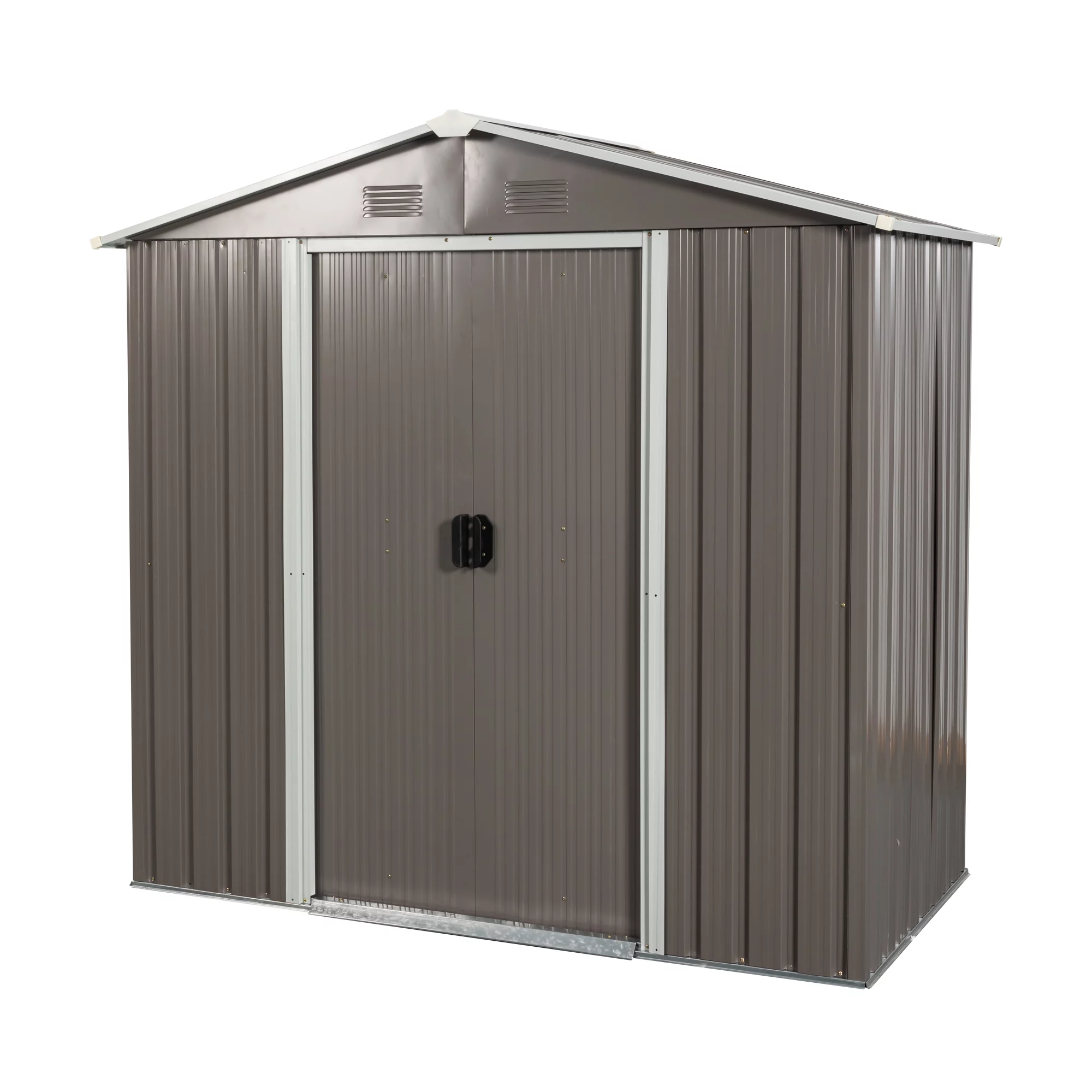 Outdoor Storage Shed With Anchors Hooks Padlock Gloves Weatherproof Aluminum Frames (8ft x 4ft ) Outdoor Storage House