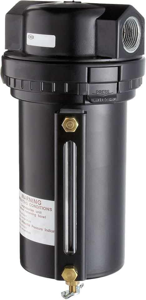 Dixon F30-06MMB Manual Drain Wilkerson Airline Jumbo Filter with Metal Bowl and Sight Glass, 3/4
