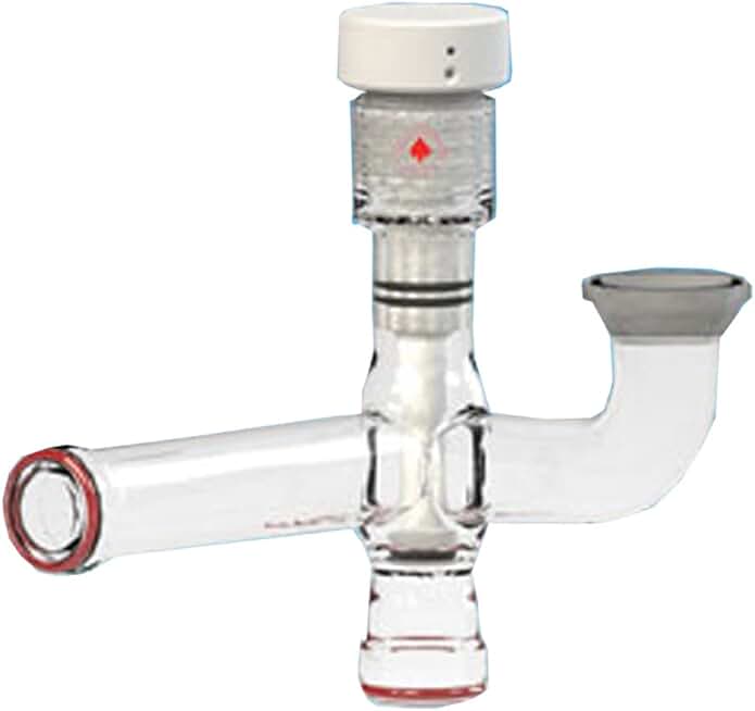 3973-04 Series Model R220 Connecting Tube for Rotary Evaporator Assembly, 2 Left, Poly-Coated, Double Receiver