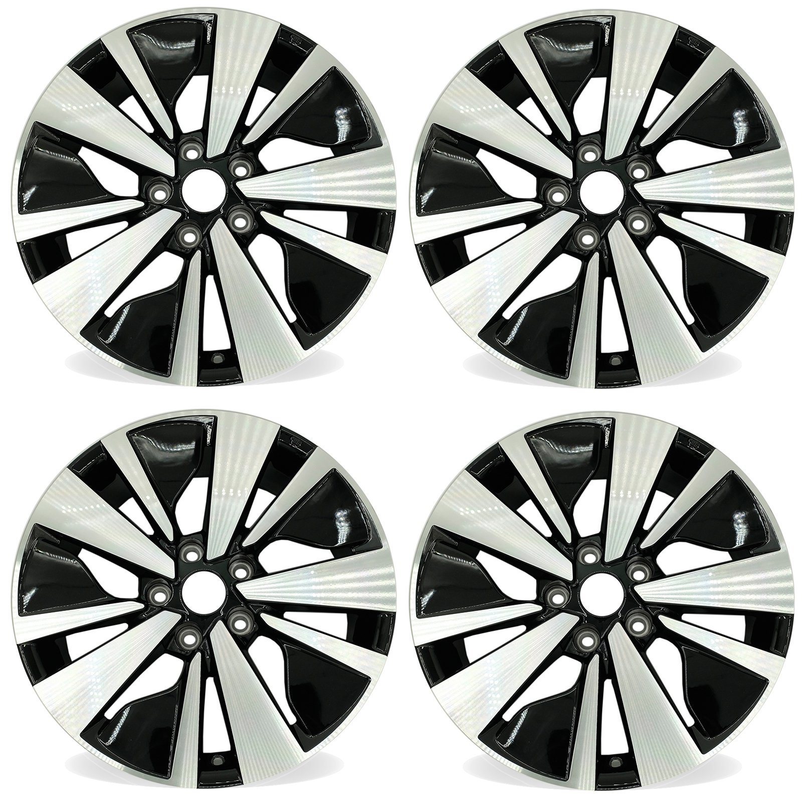 17 Set of 4 17x7.5 Machined Black Wheels for Nissan Altima 2019-2022 OE Style Replacement Rim