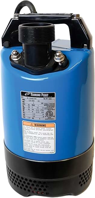 Tsurumi LB-800; Slimline Portable dewatering Pump, 1hp, 115V, 2