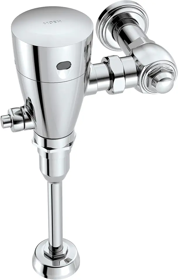 Moen 8312 M-Power 3/4-Inch Urinal Battery Powered Exposed Sensor-Operated Electronic Flush Valve 1.0 gpf, Chrome