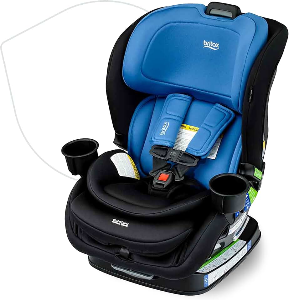 Britax Poplar Convertible Car Seat, 2-in-1 Car Seat with Slim 17-Inch Design, ClickTight Technology, Cobalt Onyx