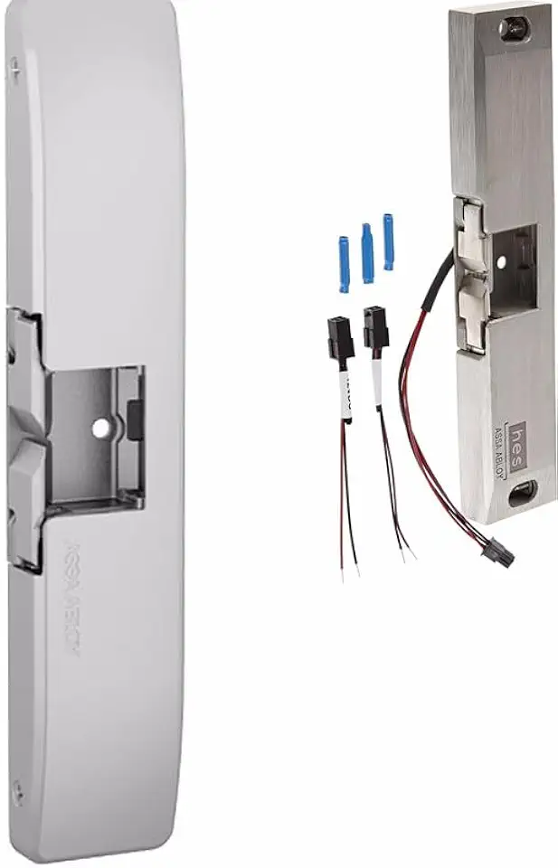 bus HES 9600 Electric Strike Surface Mounted Body for Rim Exit Devices, Latchbolt Monitoring, Satin Stainless Steel Finish, Model: 9600-630-LBM