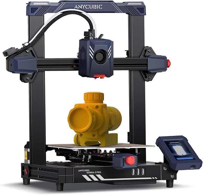 Anycubic Kobra 2 Pro FDM 3D Printer with Dual Extruder, 500mm/s High-Speed Printing, High Power Computing New Structure, Auto Bed Leveling Smart Z-Offset, 3D Printers Size 8.7