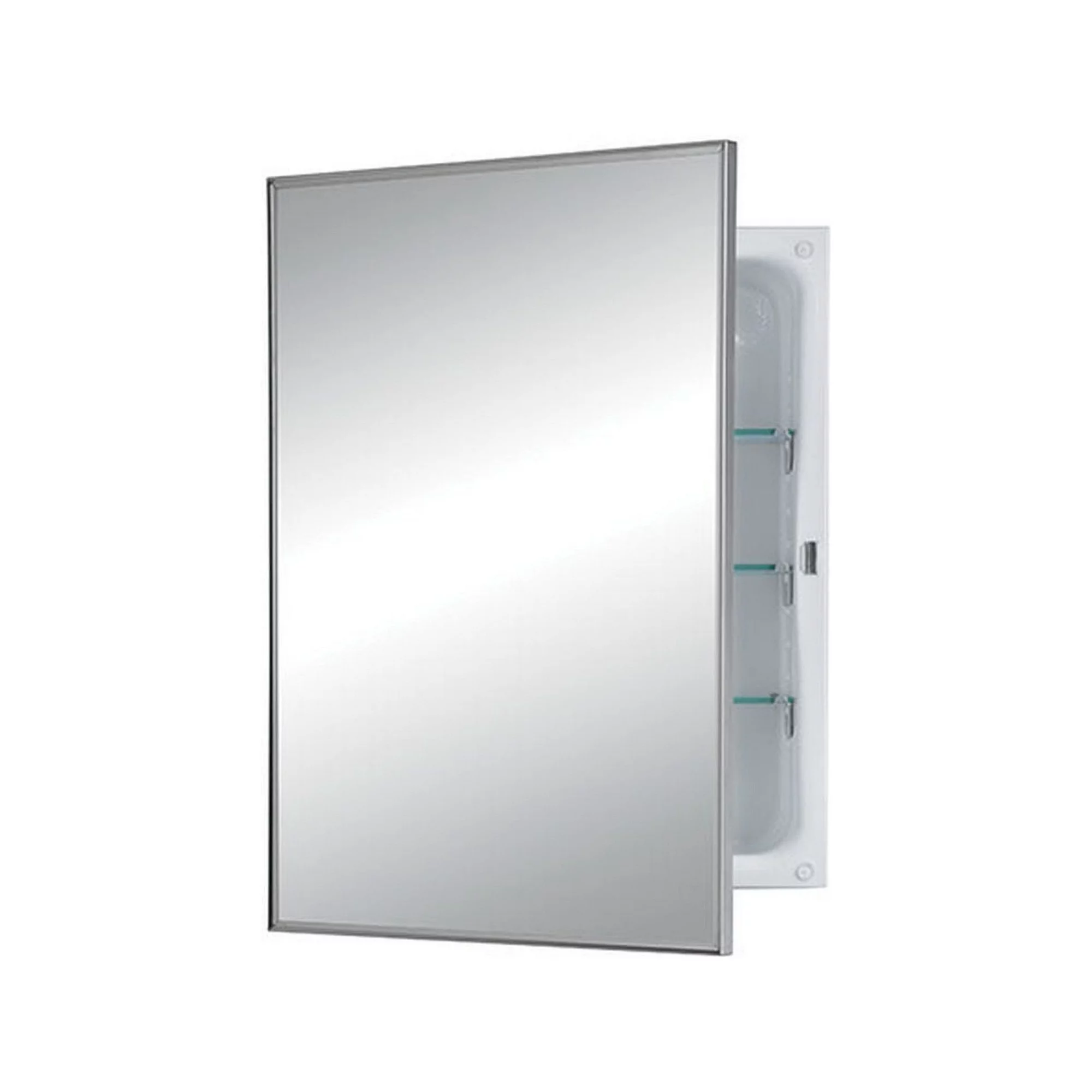 Jensen 473FS Basic Styleline Recessed Steel Medicine Cabinet, White