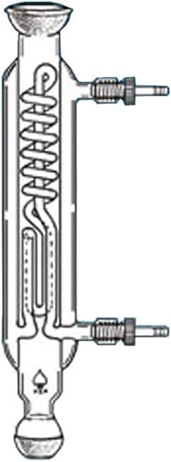 6016-176 Series Pilot Plant Condenser, 500 mm Jacket Length, 65/40 Joint, Safe Hose Connection for 1/4
