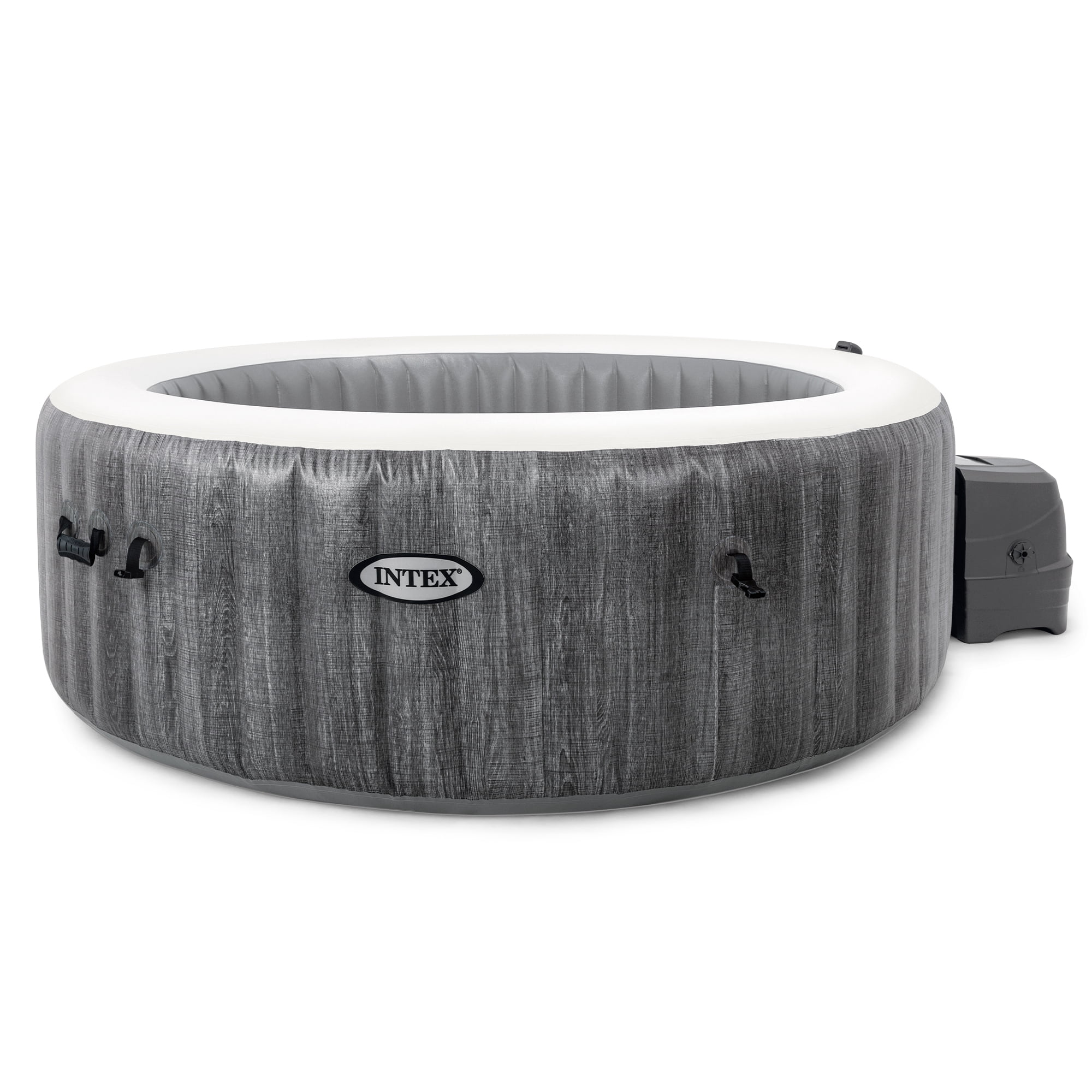 Intex PureSpa Greywood Deluxe 6 Person Portable Inflatable Hot Tub Jet Spa
