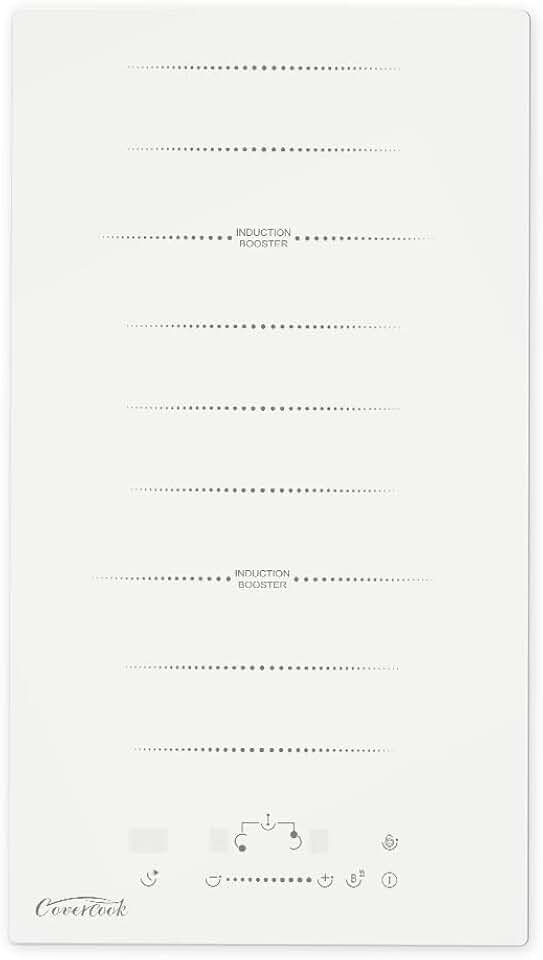 2 Burners Induction Cooktop,Built in 12 Inch Electric Cooktop with Flex Zone, SliderTouch Control, Power Boost, Kid Safety Lock, 9 Power Levels, White, 2800W, CKIT228-USWH