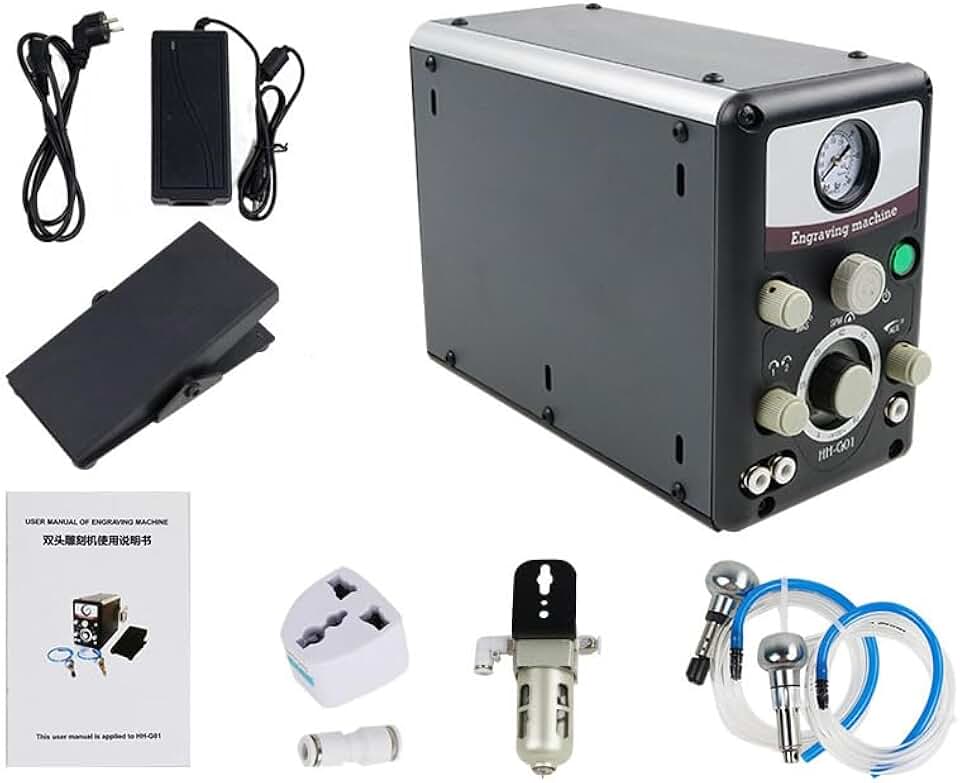 110v pneumatic engraving machine for jewelry and metal craftjewelry engraving machine,gravers for metal,engraving machine for jewelry,double head Pneumatic Impact Engraver