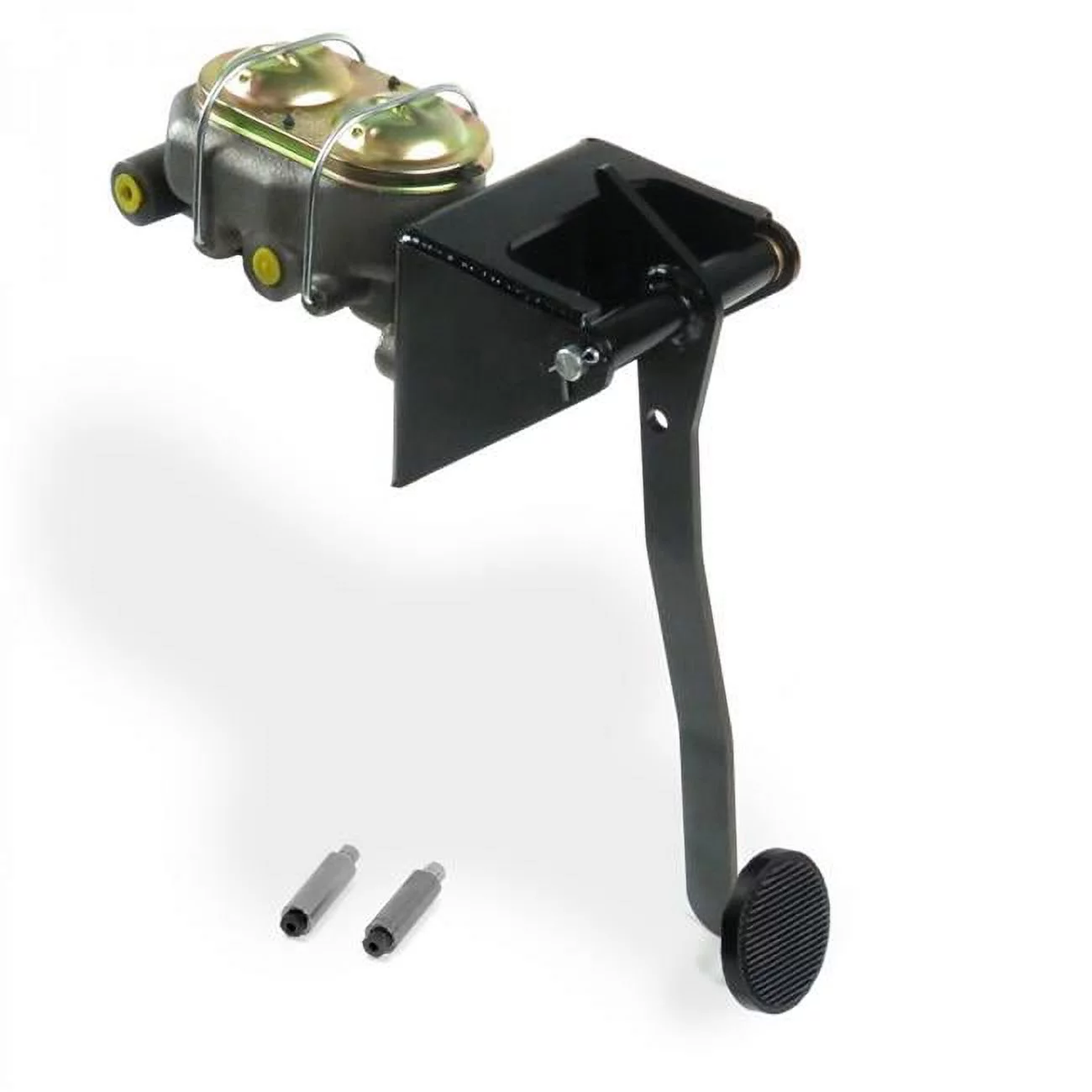 Helix Suspension Brakes & Steering  Universal Firewall Manual Brake Pedal Kit Disc & Drum 3 in. Black Pad