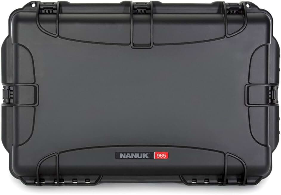 Nanuk Wheeled Series 965 Lightweight NK-7 Resin Waterproof Hard Case without Foam Insert, Black