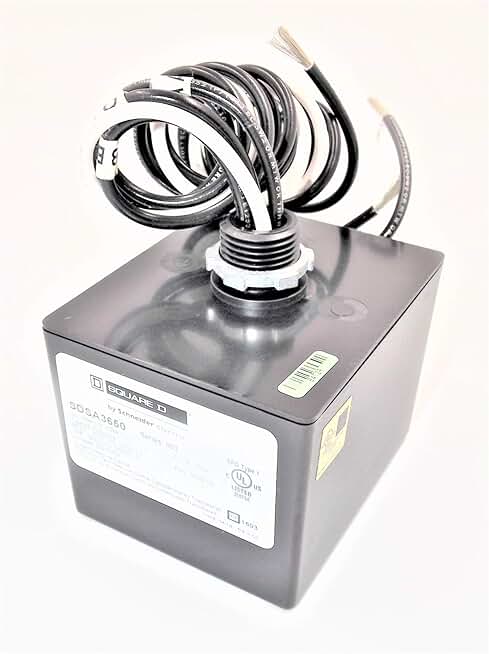 SCHNEIDER ELECTRIC Load Center 3Ph Secondary Surge Arrestor SDSA3650 SPD T1 Sdsa 40Ka 600V Max 3P4W, Black