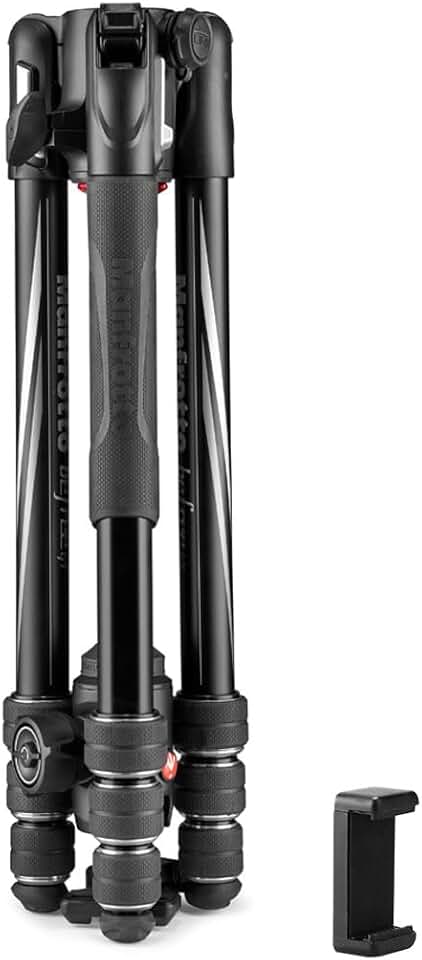 Befree GT XPRO Aluminum T-Tripod Kit, Smartphone Clamp Included, 4-Stage Legs, Twist Lock, Maximum Height 64.2 inches (164 cm), Storage Height 16.9 inches (43 cm), Weight 4.6 lbs (2 kg), Load Capacity