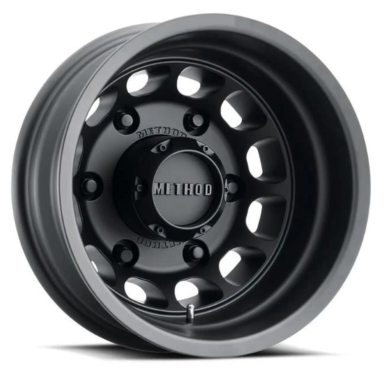 16 x 5.5 in. & 6x205 Bolt Pattern -138 mm Offset 161.04 mm CB MR901 Rear Matte Black Wheel