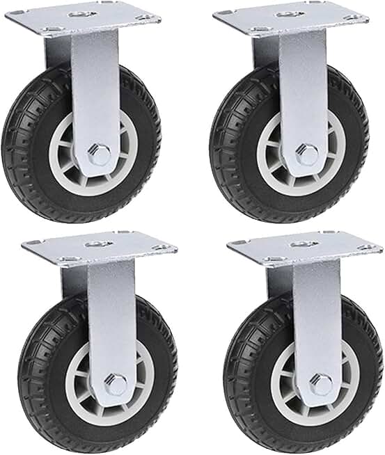 Swivel Rubber Caster Wheels, Industrial Castors, Suitable for Supermarkets, Logistics Transportation, Factories, Electrical Appliances, Replacement Wheels for Heavy Machinery