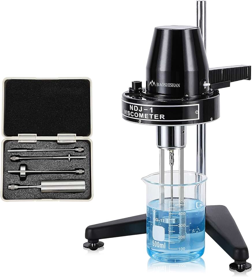BAOSHISHAN Rotary Viscometer Viscosity Tester 10-100,000mPa·s Fluidimeter Meter Newton Liquid Viscometer (NDJ-1)
