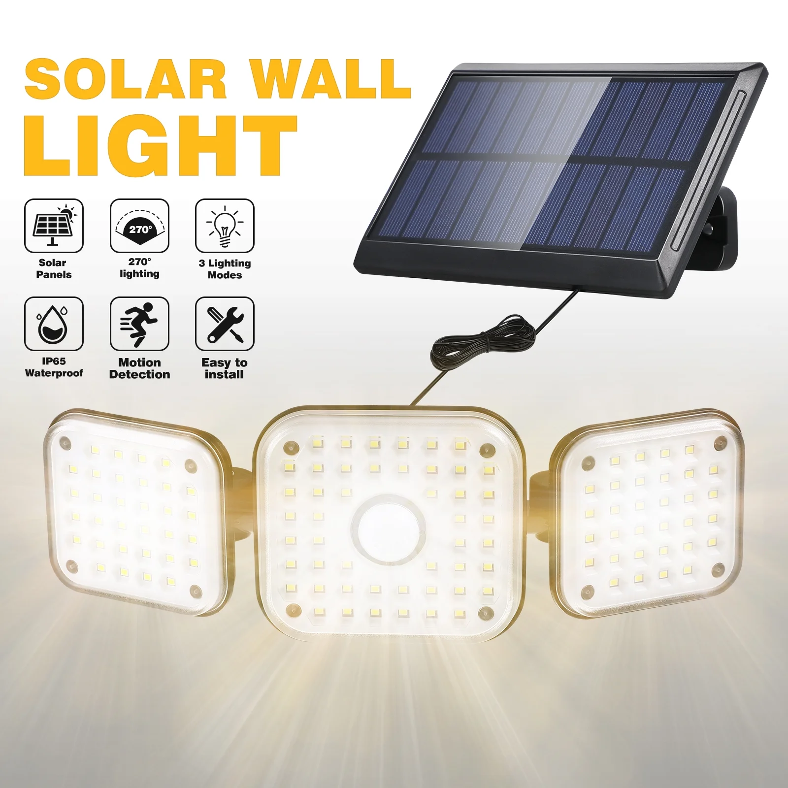 Indoor Motion Light Outdoor Patio Lamps Solar Lights Luces Con Sensor De Interior Waterproof