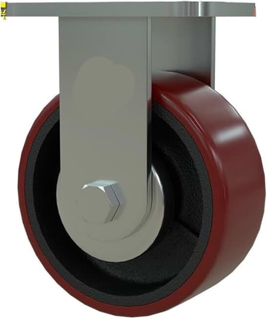 Heavy-Duty 5-inch Cast Iron Pu Fixed Casters/Transportation Shelves Storage Wheels Industrial Casters 1Pcs