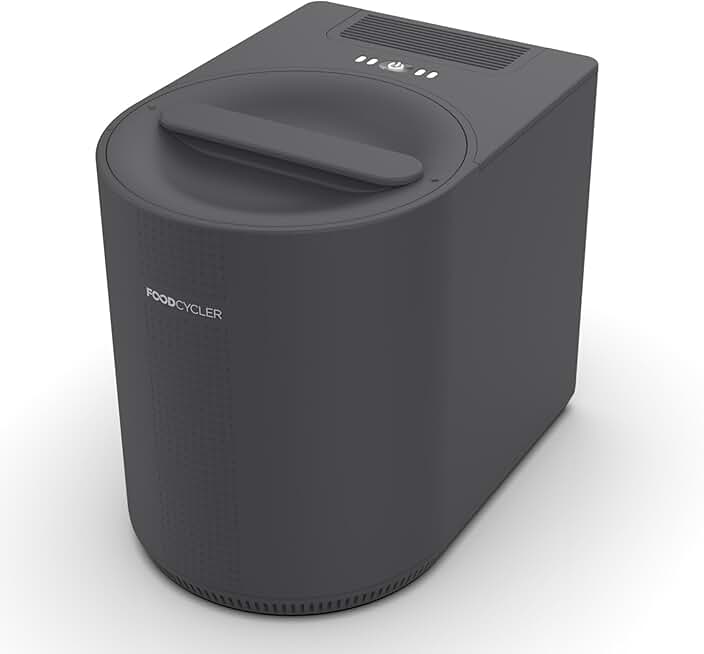 FoodCycler Eco 3 - Compact Home Food Processor and Recycler - Kitchen Countertop Compost Alternative - Electric Food Waste Disposer - Odorless Food Waste Bin - 3.5L Bucket Capacity (Grey)