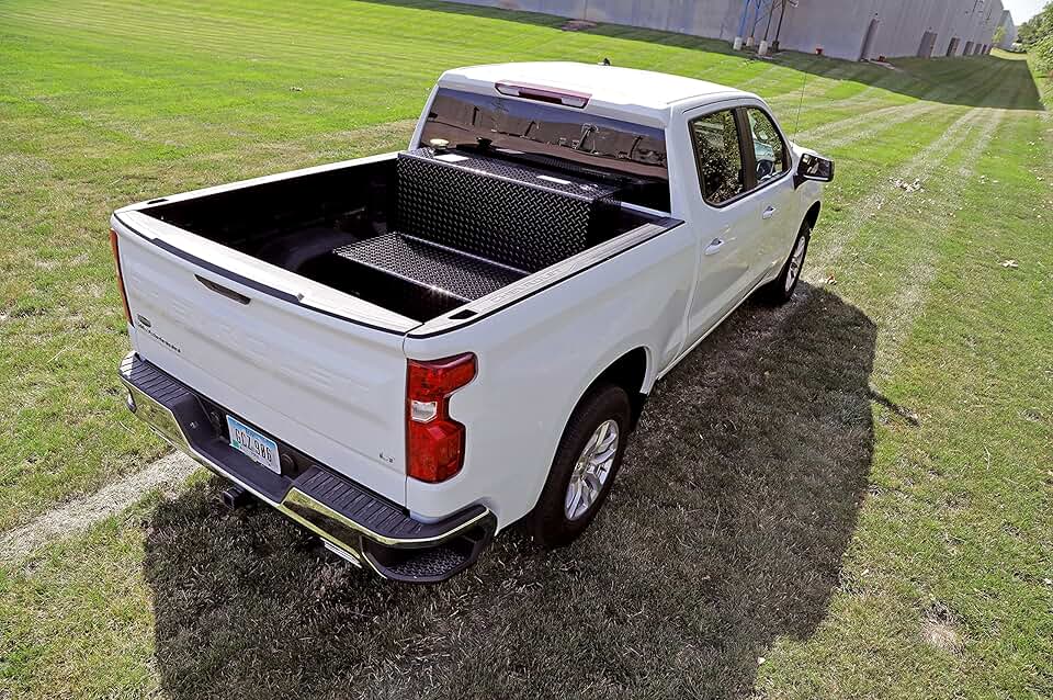 Dee Zee DZ91767XB (80 gallon) Auxiliary Diesel Fuel Transfer Tank - Black Aluminum