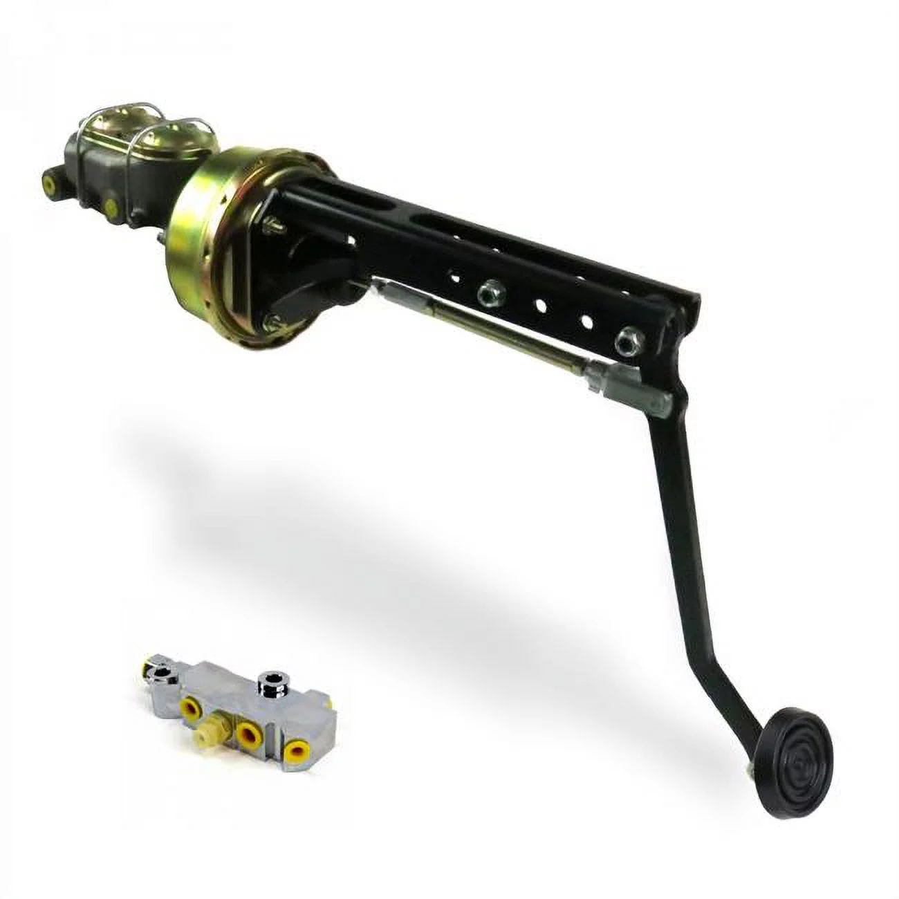 Helix Suspension Brakes & Steering  Universal Adjustable Firewall 9 in. Single Brake Pedal Kit Disc & Disc 3 in. Rubber Pad