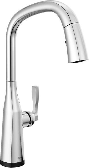 Delta Faucet Stryke Touch Kitchen Faucet, Chrome Kitchen Faucets with Pull Down Sprayer, Kitchen Sink Faucet, Touch Faucet for Kitchen Sink, Delta Touch2O Technology, Lumicoat Chrome 9176T-DST