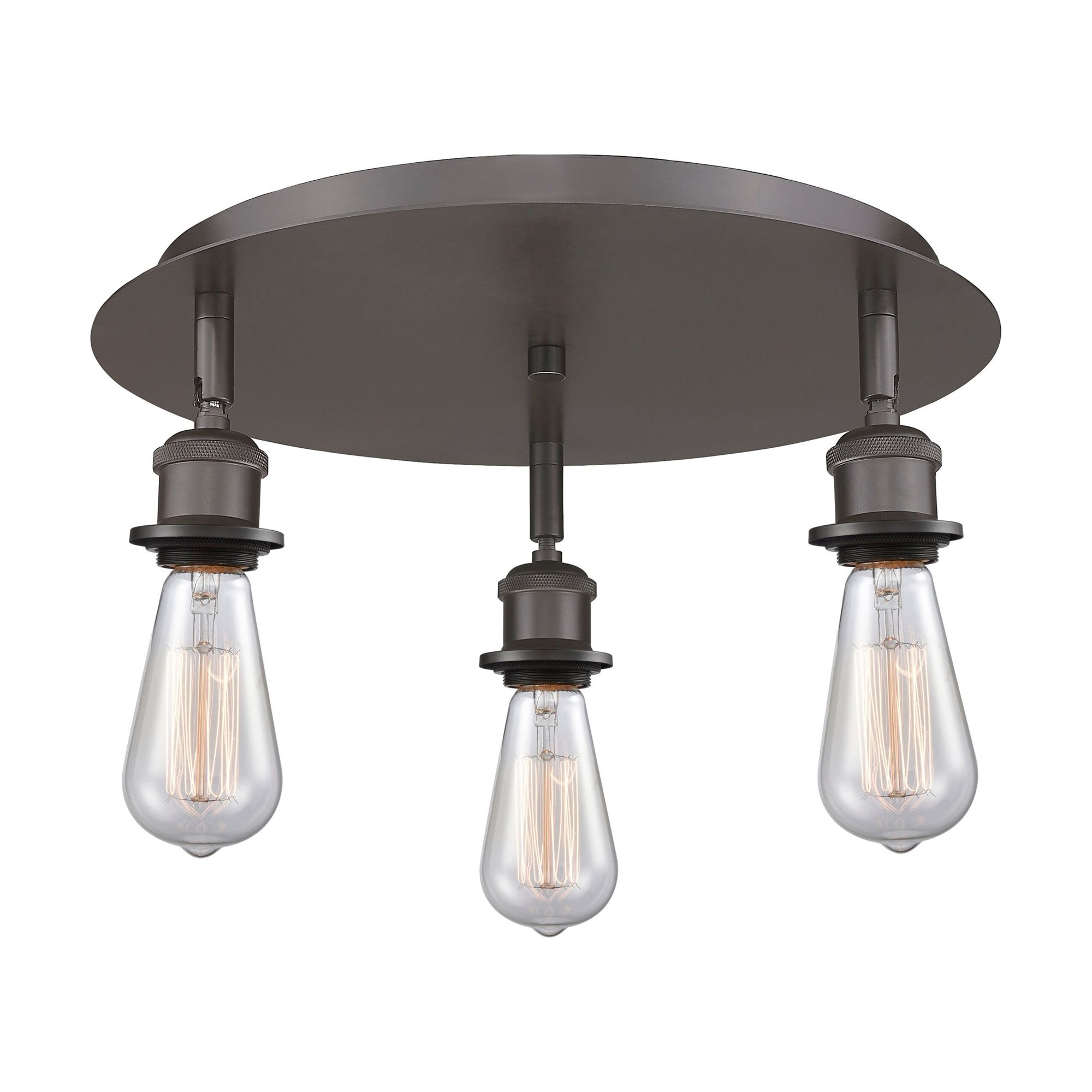 Innovations Lighting - Ballston - 3 Light Flush Mount In Industrial Style-3.5