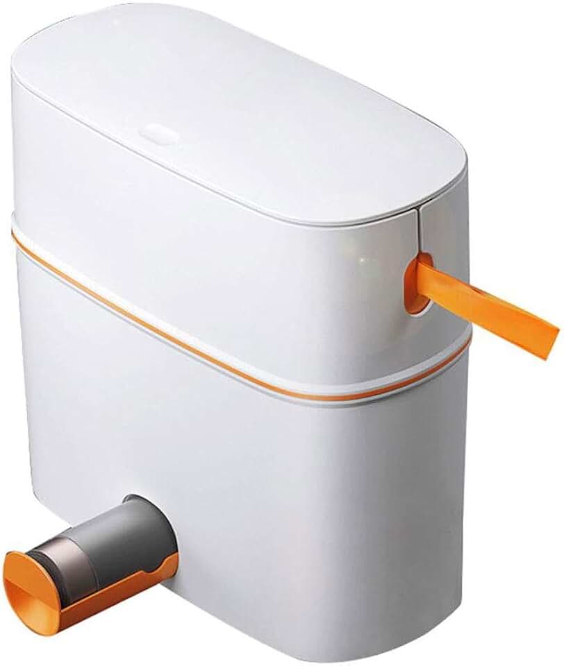 Trash Can with Lid Portable Automatic Packing Waste Bin for Kitchen Toilet Bathroom