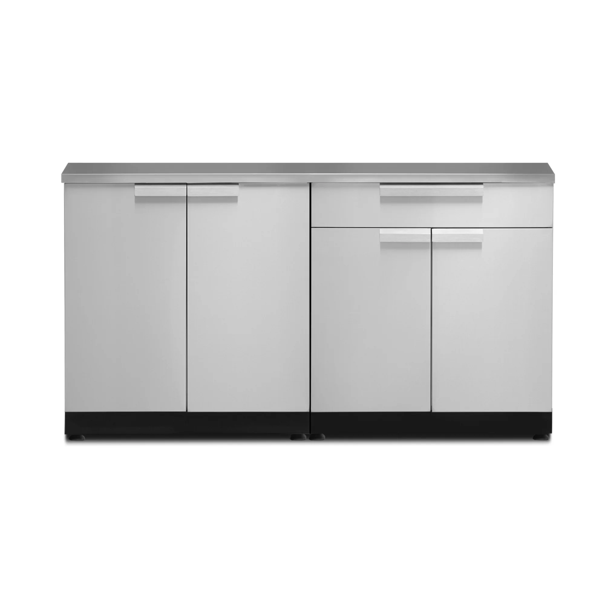 Outdoor Kitchen 3 Piece Cabinet Set in Stainless Steel with Countertop and Covers
