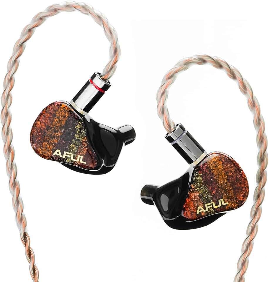 AFUL Acoustics Performer 8/Performer8 1DD+ 7BA Driver in-Ear Monitors, Masterpieces Hybrid Drivers IEMs in-Ear Earphones with Easy Driveability (4.4mm Plug)