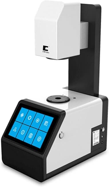 Lab Transmitance Haze Meter Film Passic Glass Hazemeter Benchtop with 21mm and 7mm Test Apertures Resolution 0.01 Unit 7 Inches Touch Screen Test Range 0-100% Unlimited Mass Storage