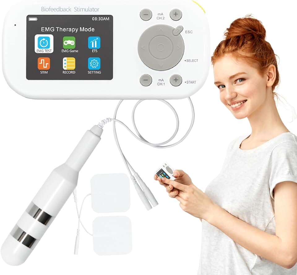 K-fit Kegel Toner Plus Biofeedback - Pelvic Floor Exercise Device for Toning and Strengthening, Incontinence - 22 Preset Stim Programs, 6 Biofeedback Games, Full Color LCD Screen, Rechargeable