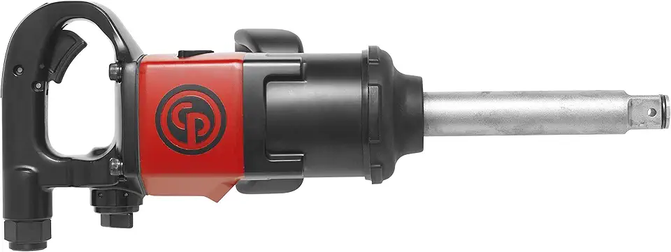Chicago Pneumatic CP7783-6 Air Impact Wrench (1 Inch), 6 Inch Ext. Anvil, Air Gun Industrial Repair & Assembly Tool, D-Handle, Pinless Rocking Dog, Max Torque Output 1770 ft. lbf/2400 Nm, 2400 RPM