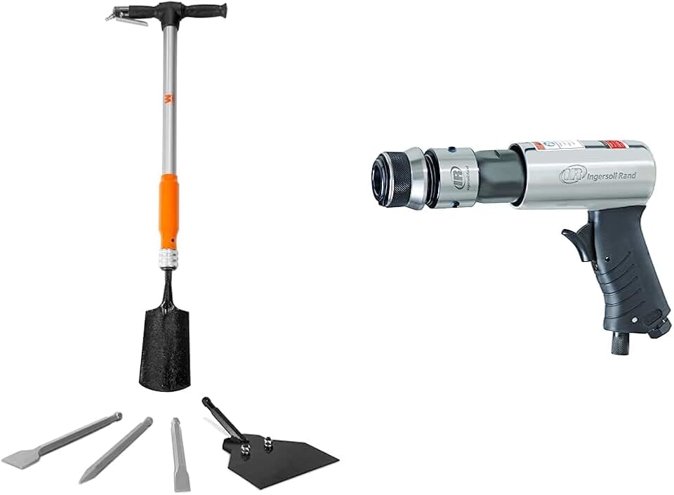 WEN 5-in-1 Pneumatic Multi-Tool Bundle with Ingersoll Rand Air Hammer & Chisel Set